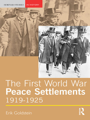 cover image of The First World War Peace Settlements, 1919-1925